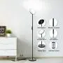 Floor Lamp,30W/2400LM Sky LED Modern Torchiere 3 Color Temperatures Super Bright Floor Lamps-Tall Standing Pole Light with Remote & Touch Control for Living Room,Bed Room,Office（Black）