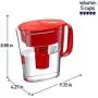Brita Standard Metro Water Filter Pitcher, Small 5 Cup 1 Count, Red Brita Standard Metro Water Filter Pitcher, Small 5 Cup 1 Count, Red