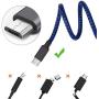 Micro USB Cable, 3Pack 10FT Android Charger Cable Long Nylon Braided Sync and Fast Charging Cord Compatible with Samsung Galaxy S7 S6 Edge, Kindle, Android Smartphones, Tablets and More