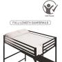 DHP Miles Metal Full Loft Bed with Desk, Black