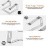 MJSWHY Laptop Stand for Desk, Aluminum Computer Stand, Ergonomic Metal Riser, Desk Accessories, Portable Holder for MacBook Air Pro, Dell XPS, Lenovo More 10-17'' Notebook Laptops-Sliver