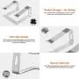 MJSWHY Laptop Stand for Desk, Aluminum Computer Stand, Ergonomic Metal Riser, Desk Accessories, Portable Holder for MacBook Air Pro, Dell XPS, Lenovo More 10-17'' Notebook Laptops-Sliver