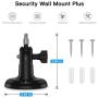 360 Degree Adjustable Mount for Ring Stick Up/Ring Indoor Cam/Ring Battery Cam,TIUIHU Stable Outdoor Ceiling Bracket Mounting Kit Camera Accessories for Ring Plug-in HD Security Camera(2-Pack,Black)