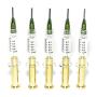 Reusable Glass Syringe-Luer Lock w/Metal Plunger & 14 Gauge-1/2'' Blunt Tip Needle, for Extracts, Oils, EJuice, Liquid, Glue, Paste, Gel, Vet & Lab - 1ml Capacity, 5 Pack Set