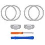 eXtremeRate Matte Chrome Silver Accent Rings Accessories for Xbox One Elite, Elite Series 2 Controller, Replacement Parts Profile Switch Buttons for Xbox One Elite Controller - Pack of 2 eXtremeRate Matte Chrome Silver Accent Rings Accessories for Xbox One Elite, Elite Series 2 Controller, Replacement Parts Profile Switch Buttons for Xbox One Elite Controller - Pack of 2