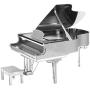 Metal Earth Fascinations Grand Piano 3D Metal Model Kit