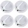 AMI PARTS WE01x20374 Timer Control Knob WE1M654 with Metal Ring for General Electric Dryer & Hotpoint Dryers – Replaces AP3995098 WE01M0443 WE1M443(4pcs)