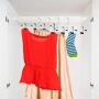 Metal Slacks Skirts Hangers, Space Saving Pants Hangers for Children Heavy Duty Skirts Hangers with 2 Adjustable Non Slip Clips, A Pack of 15 Flexible Hangers for Skirts, Pants, Slacks, Shorts