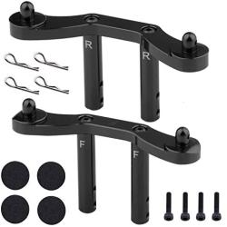 Hobbypark Metal Aluminum Body Mount Set (Front & Rear) for Arrma 1/10 Granite 4X4, Replacement of AR320404 (Black)