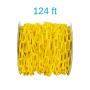 Houseables Plastic Chain, Safety Barrier, 124 Foot, 2'' Links, Light Weight, UV Protected, Accessory for Crowd Control, Queue Line, Decoration, Chains Link Fence (Yellow)