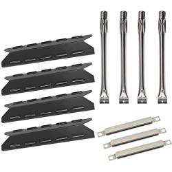 BBQ-Element Grill Heat Plate Tent Shield, Pipe Burner Tubes and Crossover Tube Replacement Kit for Kenmore 146.47223610, 146.46372610, 146.46365610, 146.46366610 Models.