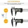 Digital Caliper, Sangabery 0-6 inches Caliper with Large LCD Screen, Auto - Off Feature, Inch and Millimeter Conversion Measuring Tool, Perfect for Household/DIY Measurment, etc Digital Caliper, Sangabery 0-6 inches Caliper with Large LCD Screen, Auto - Off Feature, Inch and Millimeter Conversion Measuring Tool, Perfect for Household/DIY Measurment, etc