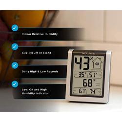 AcuRite 00613 Digital Hygrometer & Indoor Thermometer Pre-Calibrated Humidity Gauge