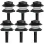 Paradise Garden Lighting GL22627 Outdoor Landscaping Path Light, Black Plastic 2-Tier Post Light, Ribbed Plastic Lens, Low Voltage 4W Incandescent T5 Wedge Bulb, 20 Lumens, 5.2''x5.2''x8.66''