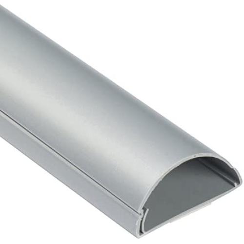 D-Line TV Cable Raceway On-Wall Cord Cover Grey, 39 Inch Large Channel to Hide and Conceal Cords, Cables, or Wires - Cable Management - 2 inch (W) x 1 inch (H)