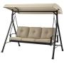 Mainstay 3 Seat Porch & Patio Swing (3-Porch Swing, Tan)
