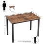 IRONCK Computer Desk 39.4'', Small Desk Home Office Study Desk Metal Frame, Modern Simple Laptop Table, Easy Assembly, Industrial Style, Rustic Brown