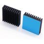 weideer 6pcs Aluminum Heat Sink 40x40x11mm/1.5'' x1.5X 0.4'' Small Cooler Heat Sink with Thermal Conductive Double Sided Tape for Cooling 3D Printers CPU IC Chips HS40x40x11
