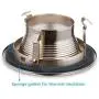 TORCHSTAR 12-Pack 4 Inch Recessed Can Light Trim with Satin Nickel Metal Step Baffle, for 4 Inch Recessed Can, Fit Halo/Juno Remodel Recessed Housing, Line Voltage Available