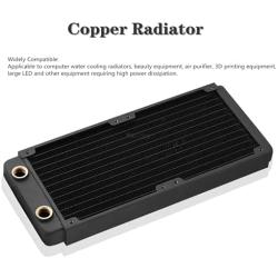 Universal Copper Radiator Heat Sink, Water Liquid Cooling Heat Exchanger for Computer Water Cooling, Beauty Equipment, Industrial Equipment (240mm)