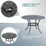 Festival Depot 5 Piece Outdoor Furniture Patio Dining Set All Weather Bistro Chairs with Seat Cushions, Round Metal Table with Umbrella Hole for Deck Lawn Garden Black (Beige) Festival Depot 5 Piece Outdoor Furniture Patio Dining Set All Weather Bistro Chairs with Seat Cushions, Round Metal Table with Umbrella Hole for Deck Lawn Garden Black (Beige)