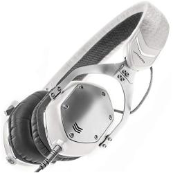 V-MODA XS On-Ear Folding Design Noise-Isolating Metal Headphone (White Silver)