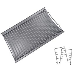 Replace parts Aluminized Steel Ash Pan with 2 pc Fire Grate Hanger, Replacement for Chargriller 5050, 5072, 5650 Charcoal Grills(20.4'' x 12.8'')