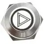 ESUPPORT 12V Car Vehicle Blue LED Light Emergency Hazard Warning Push Button Metal Toggle Switch 16mm
