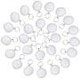 25Pcs Keychain Blanks Clear Acrylic Keychain Blanks with Metal Key Chain Ring