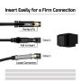 FIRBELY Digital Toslink Cable Optical Audio Cable-S/PDIF Fiber Optic with Metal Connectors Braided Jacket Black Cable for Sound Bar/TV Speakers 1.5 feet