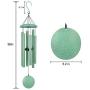 ASTARIN Wind Chimes Outdoor Deep Tone,36 Inch Large Sympathy Wind Chimes Outdoor with 6 Metal Tubes Tuned Relaxing Melody,Beautiful Memorial Windchimes Deep Tone for Mom Dad Grandma,Patina Green