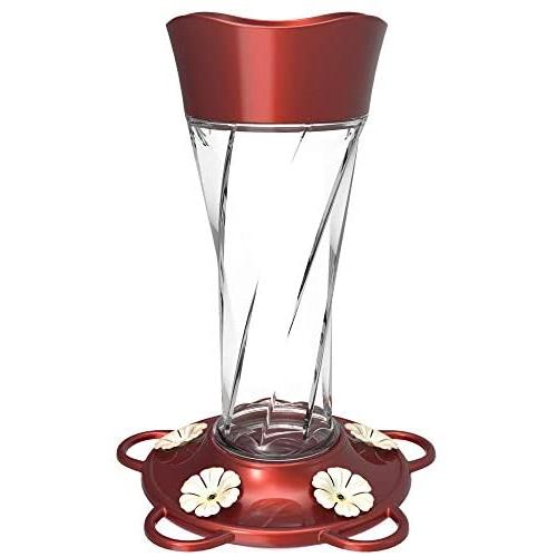 More Birds Twist Hummingbird Feeder, Glass Bottle, 5 Feeding Ports, 11-Ounce Nectar Capacity