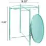 danpinera End Table, Side Table Metal Waterproof Small Coffee Table Sofa Side Table with Round Removable Tray for Living Room Bedroom Balcony and Office (Mint Blue) danpinera End Table, Side Table Metal Waterproof Small Coffee Table Sofa Side Table with Round Removable Tray for Living Room Bedroom Balcony and Office (Mint Blue)
