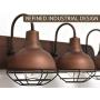 Kira Home Liberty 36'' 4-Light Modern Industrial Vanity/Bathroom Light, Brushed Bronze Finish + Metal Cage Shade