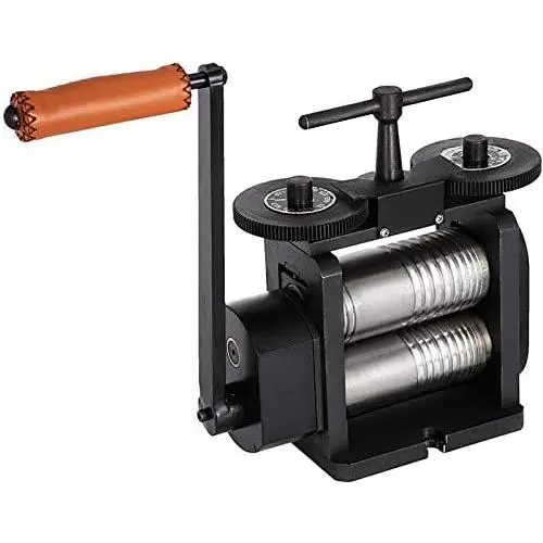 Mophorn Jewelry Rolling Mill Combination Rolling Mill 130mm Wide 65mm Diameter Rollers Manual Rolling Mill Machine Jewelry Marking Tools for Jewelers and Crafts-People