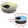 HJ Garden 1pc 2 inch (50mm) Metal Desk Grommets for Managing and Hiding Wire Cord Cable Hole Cover Office PC Desk Cable Cord Organizer Zinc Alloy Cover Bronze