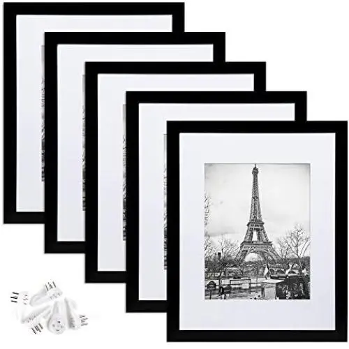 upsimples 11x14 Picture Frame Set of 5,Display Pictures 8x10 with Mat or 11x14 Without Mat,Wall Gallery Photo Frames,Black upsimples 11x14 Picture Frame Set of 5,Display Pictures 8x10 with Mat or 11x14 Without Mat,Wall Gallery Photo Frames,Black