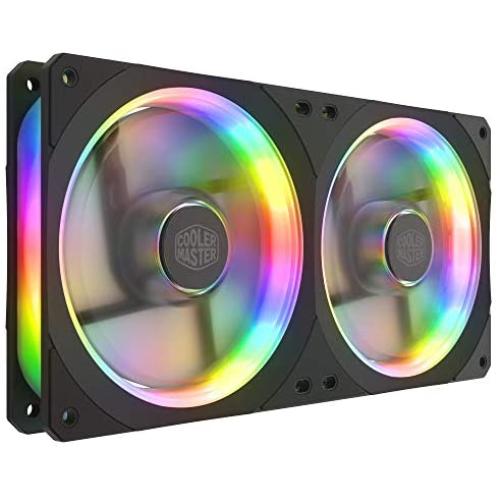 Cooler Master MasterFan SF240P ARGB 240mm All-in-One Square Frame Fan w/ 56 Independently-Controlled ARGB LEDs, PWM Control Fan for Computer Case and CPU Liquid Cooler (MFY-P2D2-24NPA-R1)
