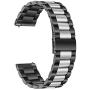 HATALKIN Compatible with Samsung Galaxy Watch 3 Band Bands 45mm Accessories Stainless Steel Metal Replacement Strap for Galaxy Smart Watch3 45mm/Galaxy Watch 46mm/Gear S3 Frontier Men Women (Black/Silver)