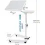 Tatkraft Like Portable Laptop Desk with Mouse Pad, Rolling Computer Stand with Adjustable Height, Sturdy and Ergonomic, White Tatkraft Like Portable Laptop Desk with Mouse Pad, Rolling Computer Stand with Adjustable Height, Sturdy and Ergonomic, White