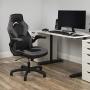 OFM ESS Collection Racing Style Bonded Leather Gaming Chair, in Gray (ESS-3085-GRY) OFM ESS Collection Racing Style Bonded Leather Gaming Chair, in Gray (ESS-3085-GRY)