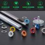 Keadic 500 Sets 1/5 inch Multi-Color Metal Eyelets Grommets Kit, Including Base, Punch, Installation Tool and Rubber Mallet, for Shoes Clothes Crafts Bag DIY Project (10 Colors)