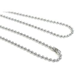 ljdeals Nickel Plated Ball Chain Necklace, 50 Piece