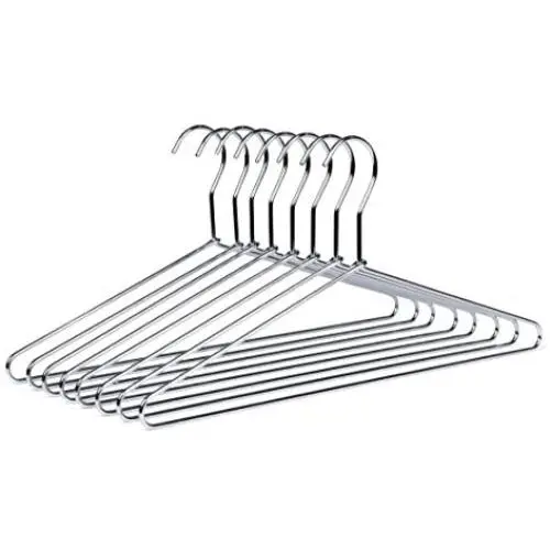 Quality Hangers 8 Heavy Duty Metal Suit Hanger Coat Hangers with Polished Chrome (Suit Coat Hanger) Quality Hangers 8 Heavy Duty Metal Suit Hanger Coat Hangers with Polished Chrome (Suit Coat Hanger)