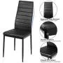 Giantex Set of 6 Dining Chairs, High Back Dining Room Chairs w/Steel Frame, Easy for Cleaning, PU Leather Chairs for Home Kitchen Furniture, Kitchen Chairs, Black Giantex Set of 6 Dining Chairs, High Back Dining Room Chairs w/Steel Frame, Easy for Cleaning, PU Leather Chairs for Home Kitchen Furniture, Kitchen Chairs, Black