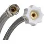 Fluidmaster B1T12CS CLICK SEAL Toilet Connector, Braided Stainless Steel - 3/8 Female Compression Thread x 7/8 Female Ballcock Thread, 12-Inch Length Fluidmaster B1T12CS CLICK SEAL Toilet Connector, Braided Stainless Steel - 3/8 Female Compression Thread x 7/8 Female Ballcock Thread, 12-Inch Length