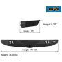 EAG Full Width Rear Bumper with Parking Sensor Mount Bracket and D-Ring Fit for 18-21 Wrangler JL