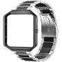Oitom Metal Bands Compatible with Fitbit Blaze Large,Frame Housing+Stainless Steel Bracelet Replacement Accessory Strap Watch Band for Smart Fitness Watch(Black Frame+Silver/Black Band)