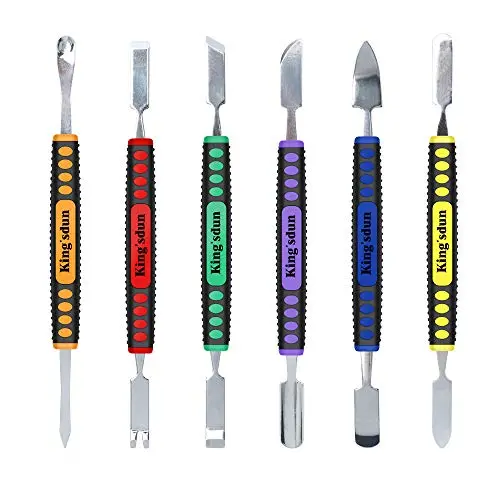 Kingsdun 6pcs Dual Ends Metal Spudger Pry Tools Set for iPhone iPad Tablet Mobile Phone Electronics Open Pry Repair Tool Kit Kingsdun 6pcs Dual Ends Metal Spudger Pry Tools Set for iPhone iPad Tablet Mobile Phone Electronics Open Pry Repair Tool Kit
