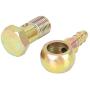 X AUTOHAUX 2 Sets 16mm Banjo Hose Barb Bolt Fitting Banjo Bolt Washer Bronze Tone Metal for Motorcycle Car